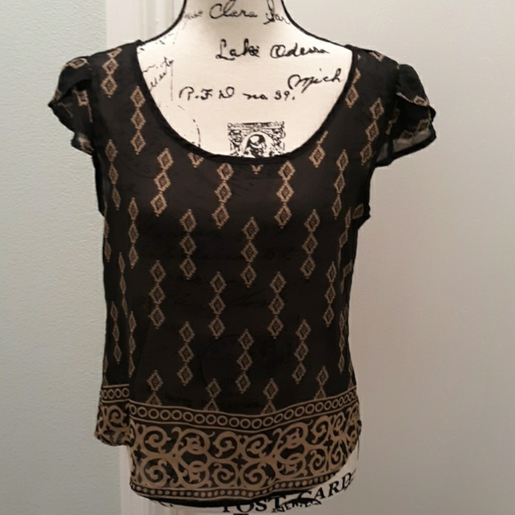 Chocolate Tops - Chocolate brand Sheer black top